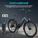 nakxus 26T1-PRO E-Bike 26 Zoll, 36V 18,2Ah Akku, 250W, 7-Gang, 90–130 km Reichweite, LCD-Display, IPX5 – Bild 4