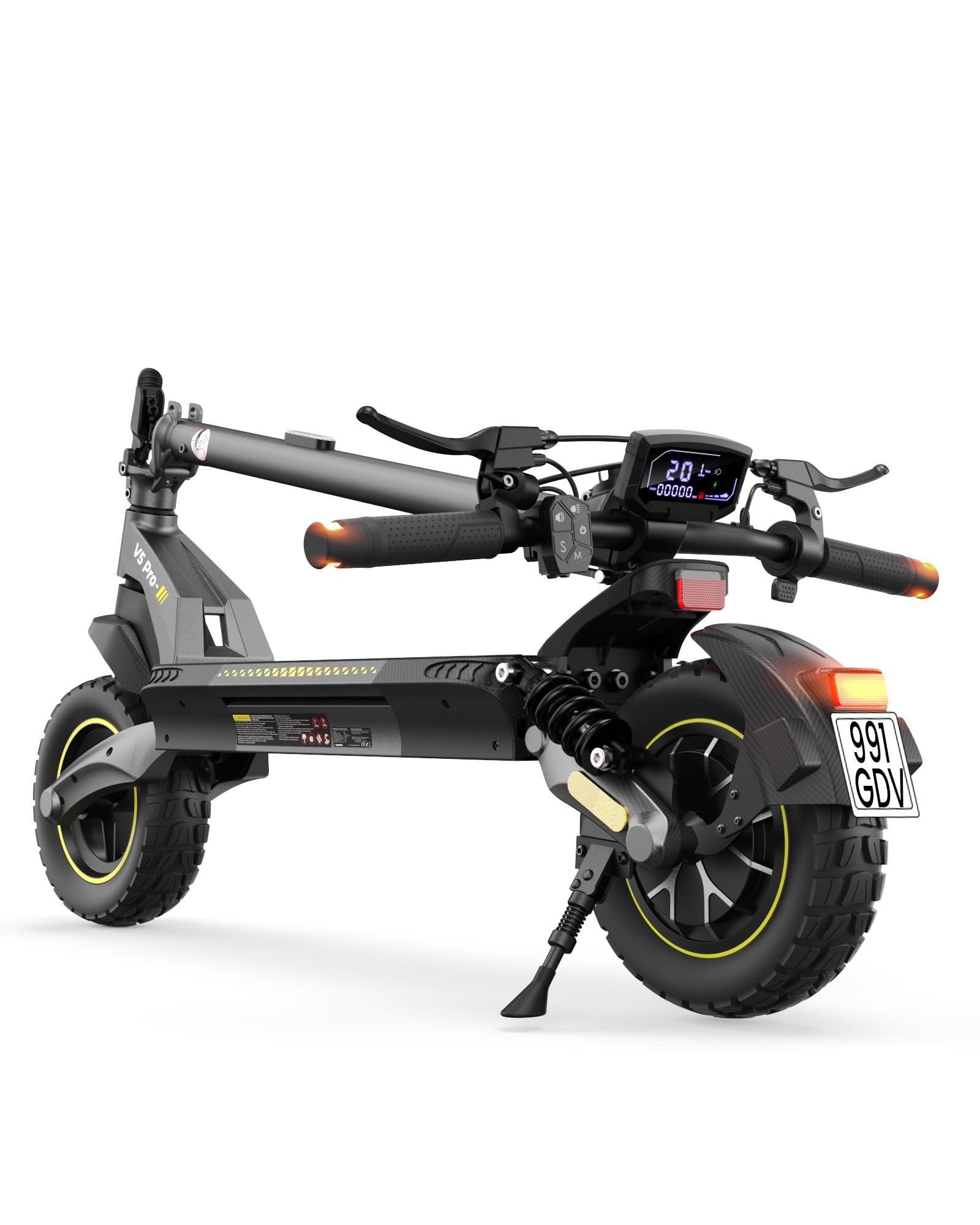 61IhtsKL8ZL E-Scooter mit Straßenzulassung, 500W Motor, 48V, 20 km/h, bis 70 km Reichweite, 10" Offroad-Reifen & App – Bild 1