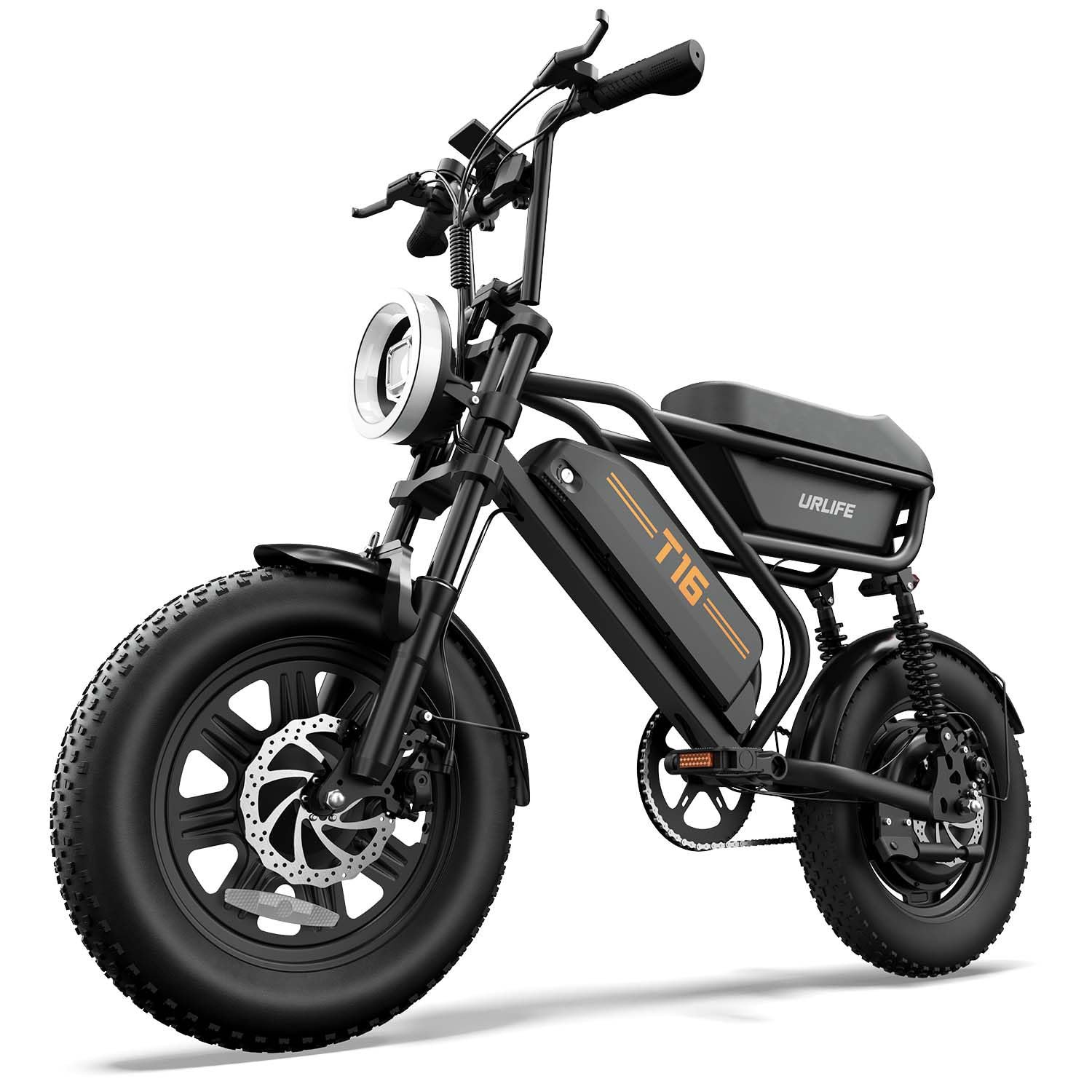 71QXyPumNML URLIFE E-Bike 16" x 3.0 für Erwachsene, 250W Motor, 48V Akku, bis 100 km Reichweite – Bild 1