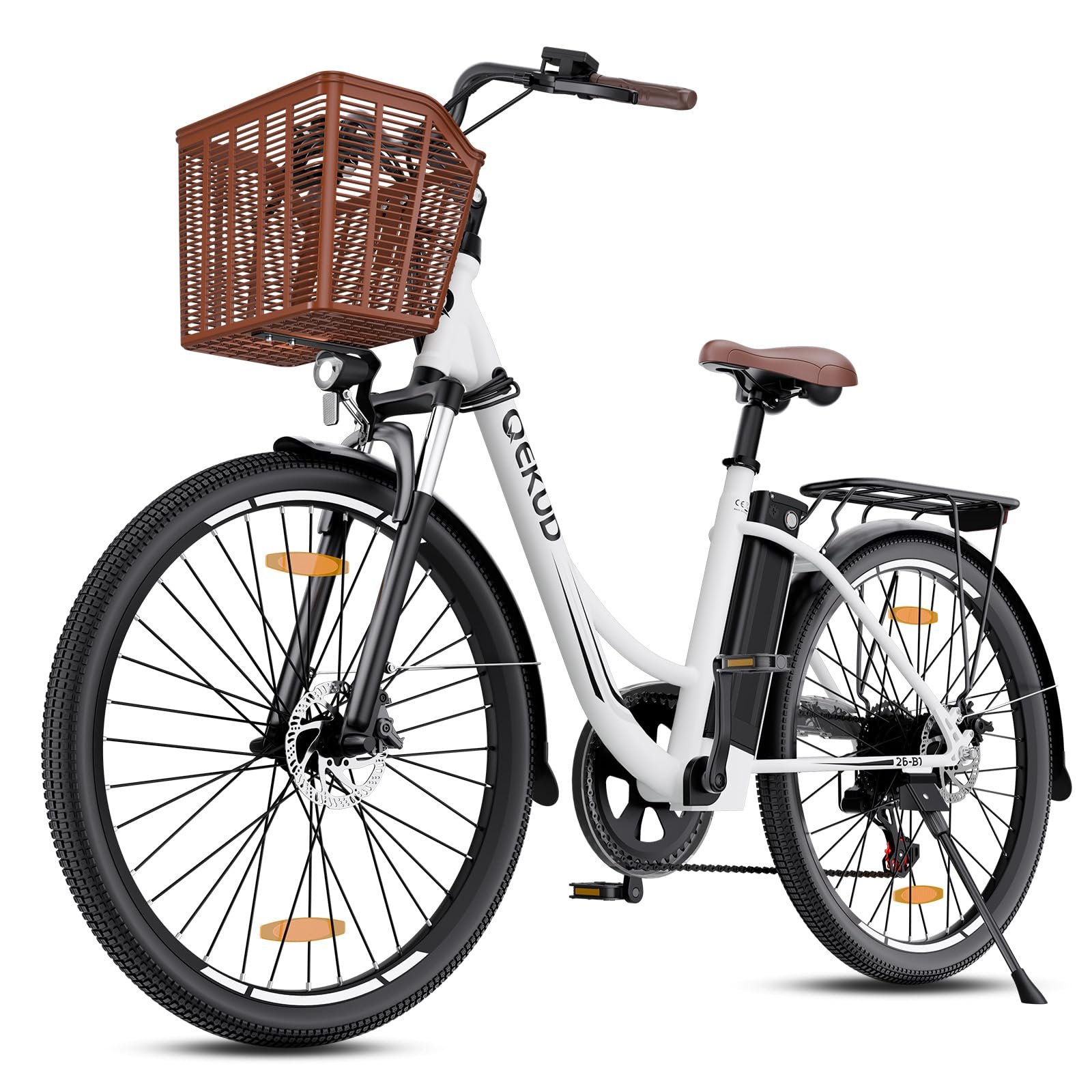 71zLstDWFmL Qekud E-Bike 26 Zoll, 36V 13Ah Akku, 250W Motor, bis 100 km Reichweite, Hybrid-Modus & Display – Bild 1